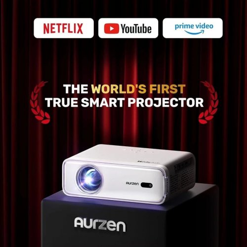 Aurzen EAZZE D1 Smart Projector with WiFi and Bluetooth
