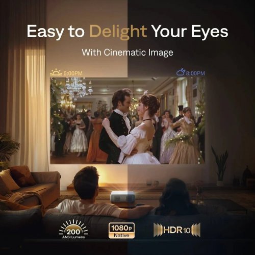 Aurzen EAZZE D1 Smart Projector with WiFi and Bluetooth