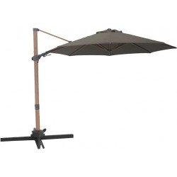 Axi solis sombrilla descentrada redonda ø 300 cm, antracita/beige | para jardín / terraza con estructura con recubrimiento en polvo | base en cruz y