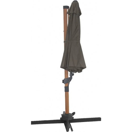 Axi solis sombrilla descentrada redonda ø 300 cm, antracita/beige | para jardín / terraza con estructura con recubrimiento en polvo | base en cruz y