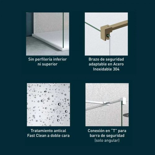 B BAÑO TOTAL Mampara de Ducha Fijo Walk