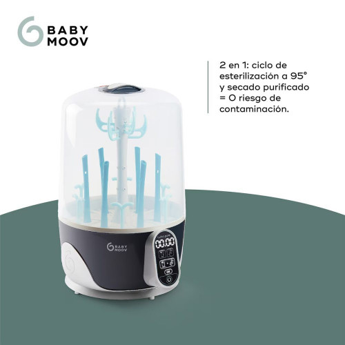 Babymoov Esterilizador y Seca biberones Turbo Pure Azul/Gris
