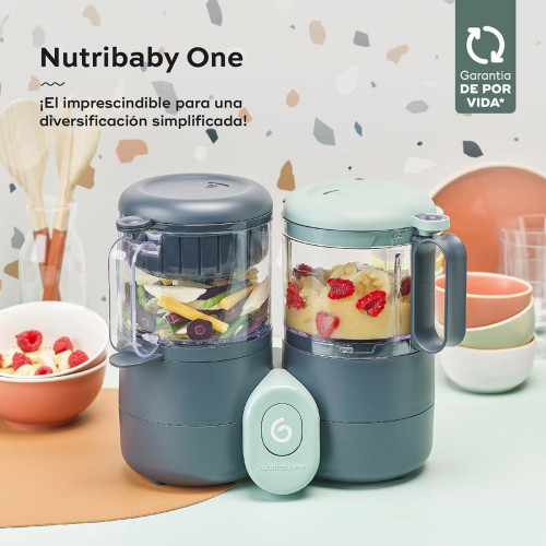 Babymoov Robot de cocina bebé 4-en-1 Nutribaby One Antracita
