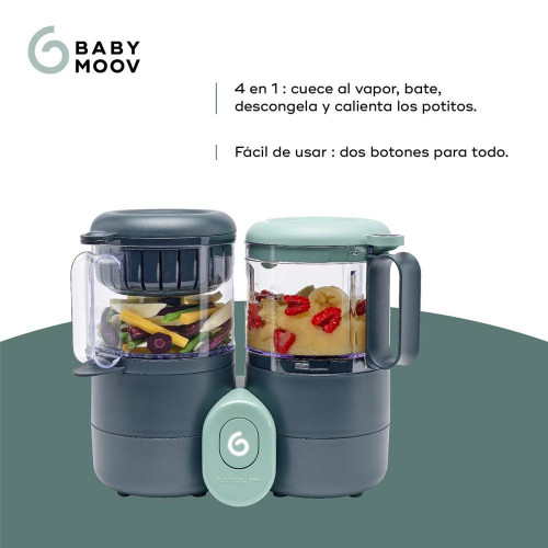 Babymoov Robot de cocina bebé 4-en-1 Nutribaby One Antracita