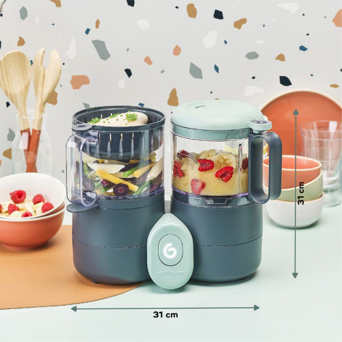 Babymoov Robot de cocina bebé 4-en-1 Nutribaby One Antracita