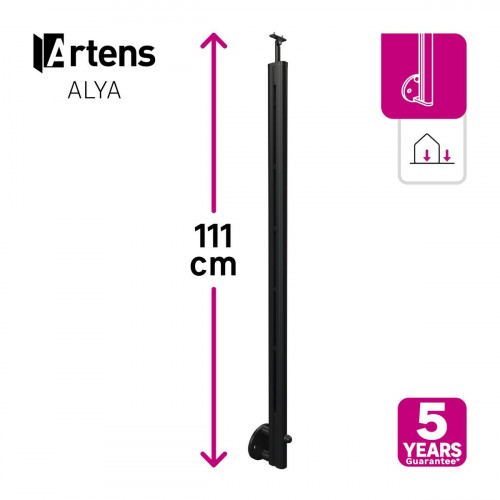 Balaustre para barandilla Artens de aluminio en color negro de 111 cm de largo