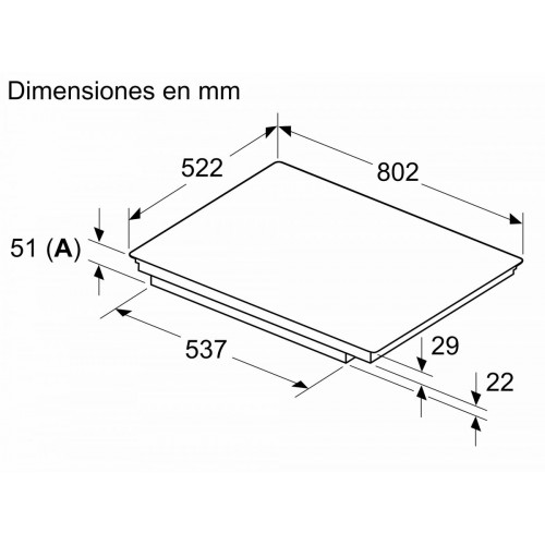 BALAY 3EB989LH Negro - Vitrocerámica de Inducción 80CM
