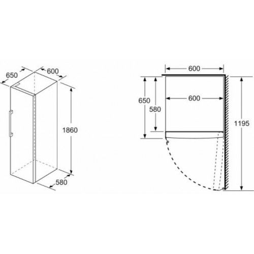 BALAY 3GFF563ME INOX - Congelador Vertical No Frost