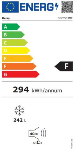BALAY 3GFF563ME INOX - Congelador Vertical No Frost