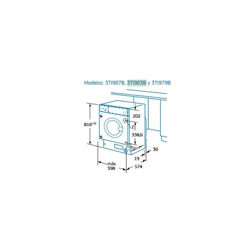 BALAY 3TI983B Integrable  - Lavadora Carga Frontal 8KG 1200RPM