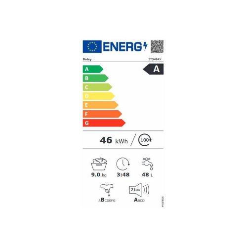 BALAY 3TS494X Acero  - Lavadora Carga Frontal 9KG 1400RPM