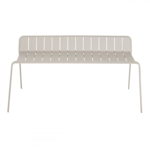 Banco de jardín NATERIAL Idaho de aluminio beige 122x49x56 cm