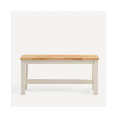 Banco de madera de hevea Dover EuroVolter Blanco / Natural