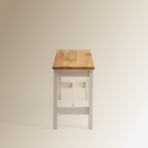 Banco de madera de hevea Dover EuroVolter Blanco / Natural