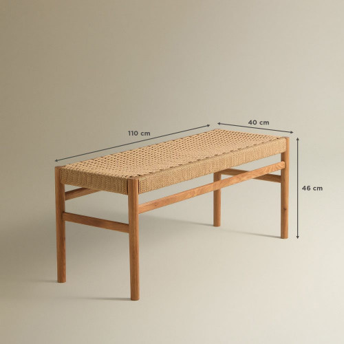 Banco de madera de roble Lumpur EuroVolter Roble
