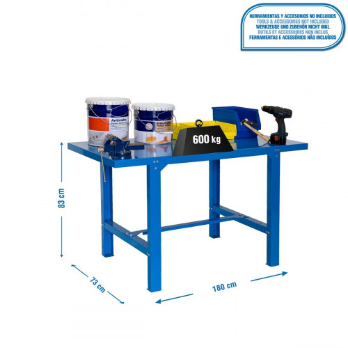 Banco de trabajo Simonwork BT6 Azul 83x180x73 cm con bandeja de metal