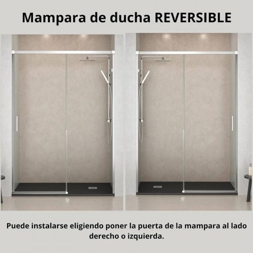 BAÑO TOTAL Mampara Ducha Corredera 1 Puerta 1 Fijo