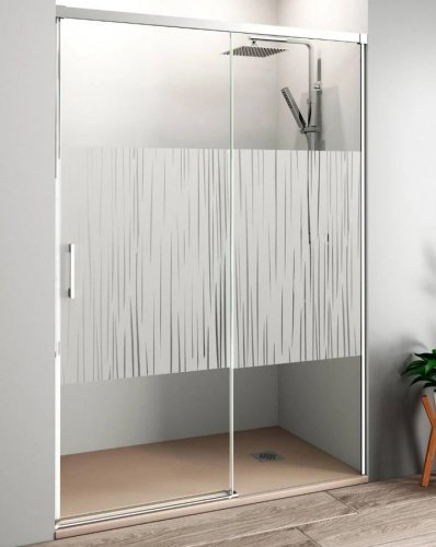 BAÑO TOTAL Mampara Ducha Corredera 1 Puerta 1 Fijo