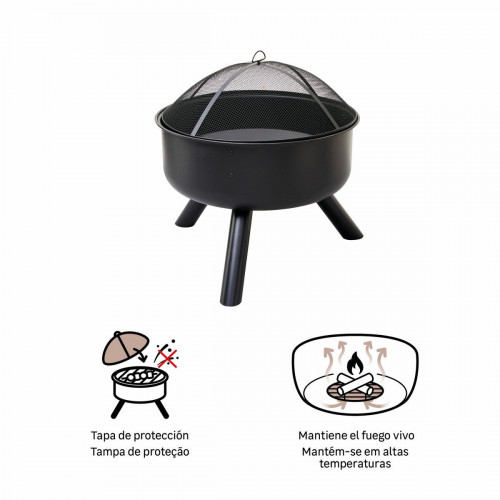 Barbacoa brasero NATERIAL de acero de Ø 75 cm para carbón