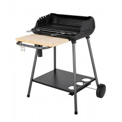 Barbacoa de carbón de madera con función asador