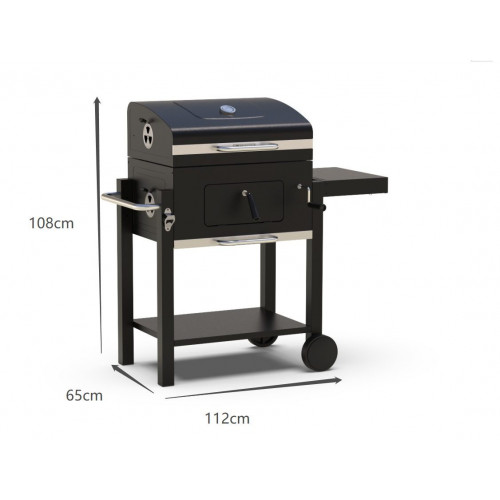 Barbacoa de carbón NATERIAL Centaurus Beta II 61x64 cm recomendado 6-10 personas