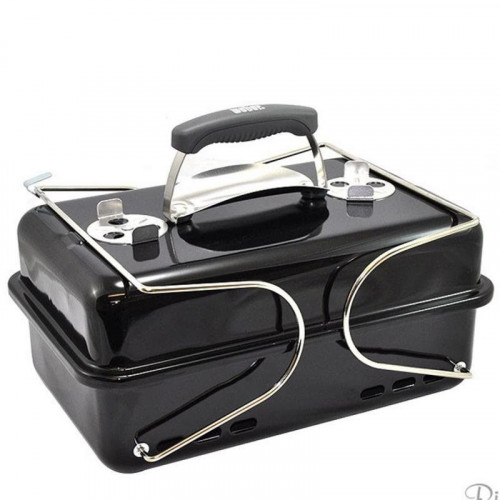 Barbacoa de carbón WEBER Go-Anywhere portátil tapa desmontable 420 x 260 mm negra