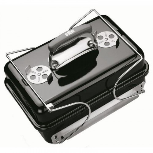 Barbacoa de carbón WEBER Go-Anywhere portátil tapa desmontable 420 x 260 mm negra