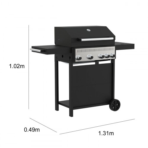 Barbacoa de gas C500 4+1B de 5 quemadores y 15 kw de potencia recomendado para de 6 a 10 personas
