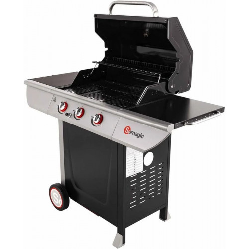 Barbacoa de gas con tapadera de cocina