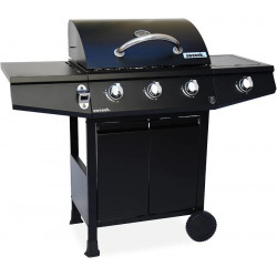 Barbacoa de gas de 3 quemadores con 1 quemador lateral