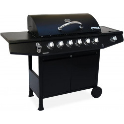 Barbacoa de gas de 7 quemadores con 1 quemador lateral