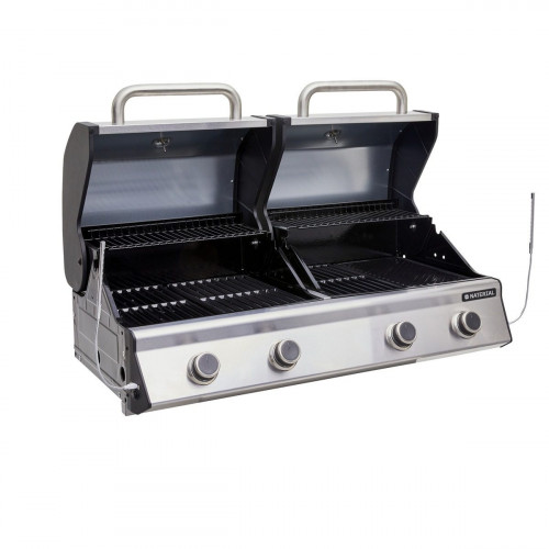 Barbacoa de gas NATERIAL Europa de 4 quemadores y 14 kw de potencia recomendado para más de 10 personas