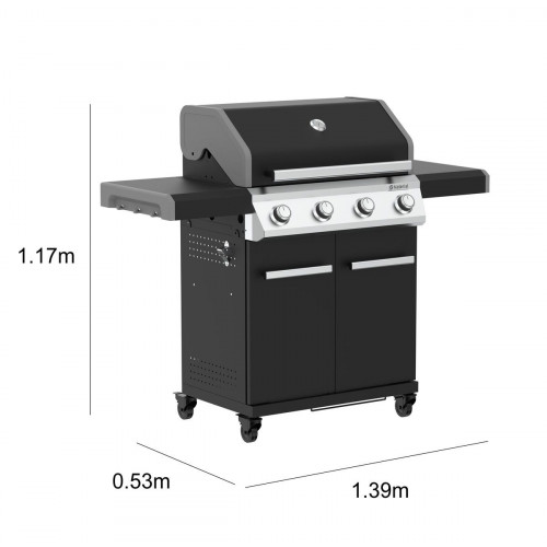 Barbacoa de gas NATERIAL Kenton II de 4 quemadores y 14 kw de potencia recomendado para más de 10 personas