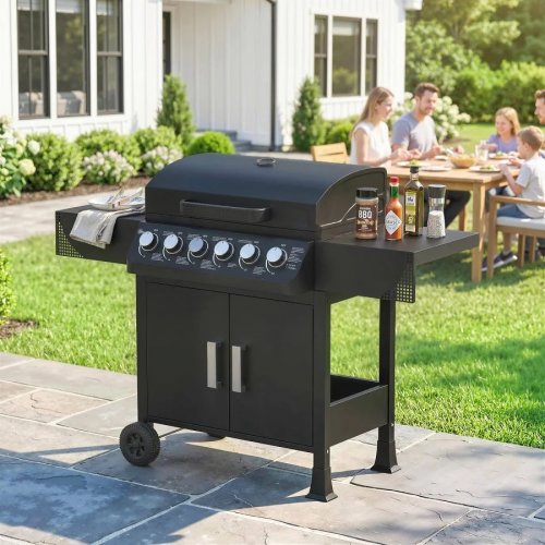 Barbacoa de Gas Outsunny 135x51x101 cm