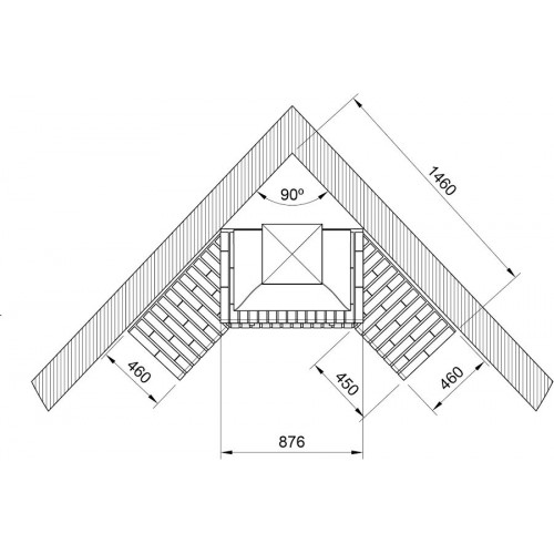 Barbacoa de Obra MOVELAR ladrillo, hormigón madera y Carbón roma