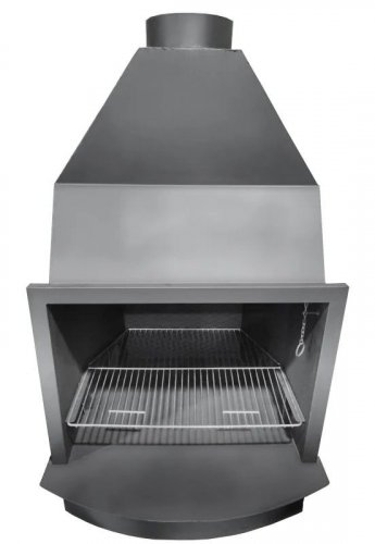 Barbacoa leña d80 93x80x150 cm control de tiro y base lisa