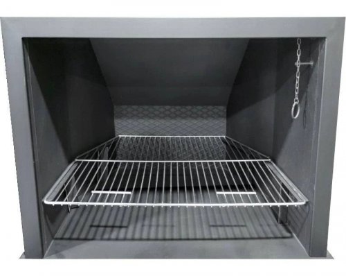Barbacoa leña d80 93x80x150 cm control de tiro y base lisa