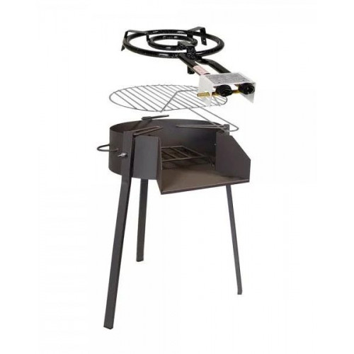 Barbacoa Portátil | Paellero | Parrilla Barbacoa | Barbacoa Carbón Y Leña | Quemador de Gas | Paellero Gas | Barbacoa Redonda