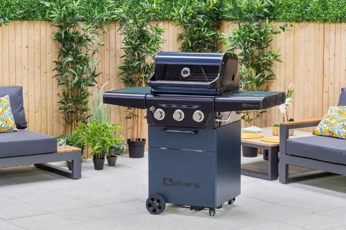 Barbacoa X350 de tres quemadores + Hornillo Lateral Sahara