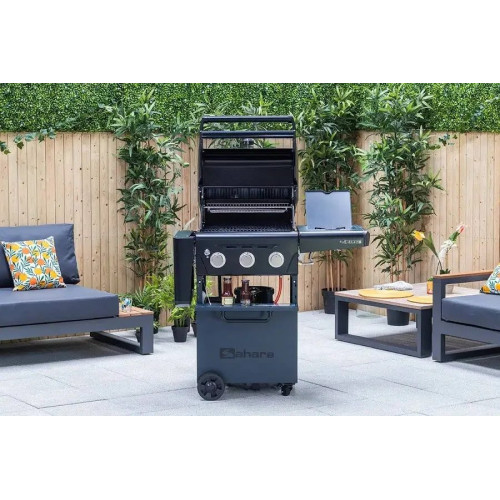 Barbacoa X350 de tres quemadores + Hornillo Lateral Sahara