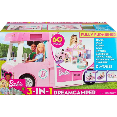 Barbie Caravana para acampar 3 en 1
