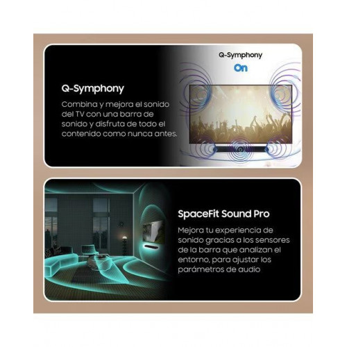 Barra de sonido All-in-One Samsung 2024 HW-S60D, 5.0, 200W, Dolby Atmos y DTS Virtual: X, Wi-Fi, Compatible con Asistentes de voz Negro