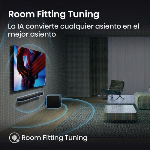 Barra de sonido Hisense AX3120Q, 3.1.2, 440W con subwoofer Negro