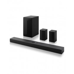 Barra de sonido LG S70TR AI Sound Pro 4K, 5.1.1, 500W, HDR10, Dolby Vision, Dolby Atmos y DTS:X, Subwoofer inalámbrico Negro