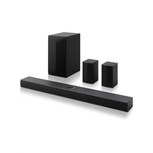 Barra de sonido LG S70TR AI Sound Pro 4K, 5.1.1, 500W, HDR10, Dolby Vision, Dolby Atmos y DTS:X, Subwoofer inalámbrico Negro