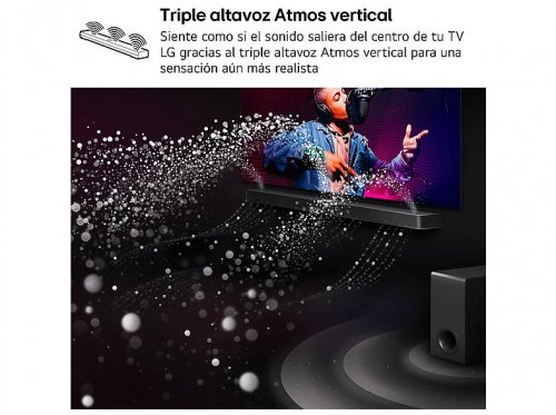 Barra de sonido - LG S90TR, Bluetooth, Inalámbrico, 670 W, 7.1.3 canales, Subwoofer 220W, Dolby Atmos®, DTS:X®, Negro