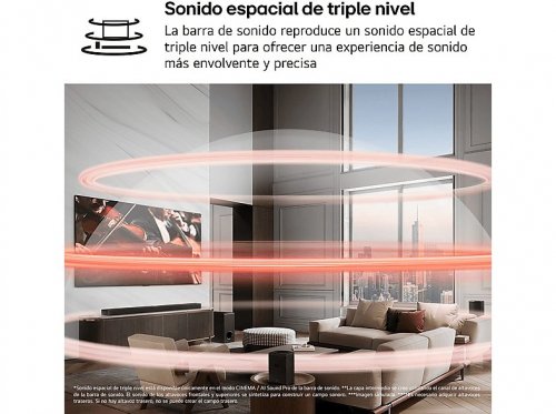 Barra de sonido - LG S90TR, Bluetooth, Inalámbrico, 670 W, 7.1.3 canales, Subwoofer 220W, Dolby Atmos®, DTS:X®, Negro