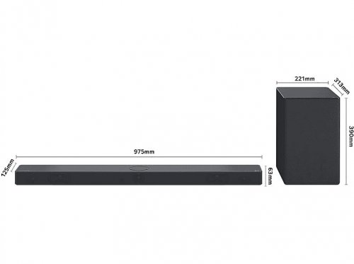 Barra de sonido - LG SC9S, Bluetooth, Subwoofer Inalámbrico, 400 W, Negro