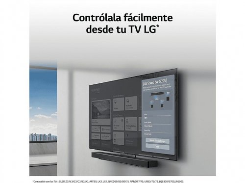 Barra de sonido - LG SC9S, Bluetooth, Subwoofer Inalámbrico, 400 W, Negro