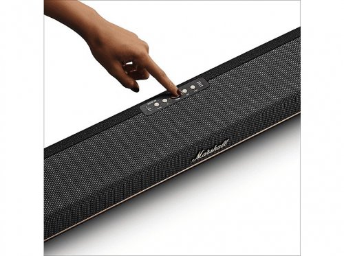 Barra de sonido - Marshall Heston 60, WiFi/Bluetooth, Admite la Ampliación del Subwoofer, 56W, Dolby Atmos, Negro